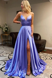 Promfast Spaghetti Straps Long Prom Dresses, A Line Simple Formal Evening Dresses PFP1821