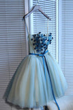 Sweetheart Strapless Lace Appliques Short Juniors Homecoming Dresses PFH0059