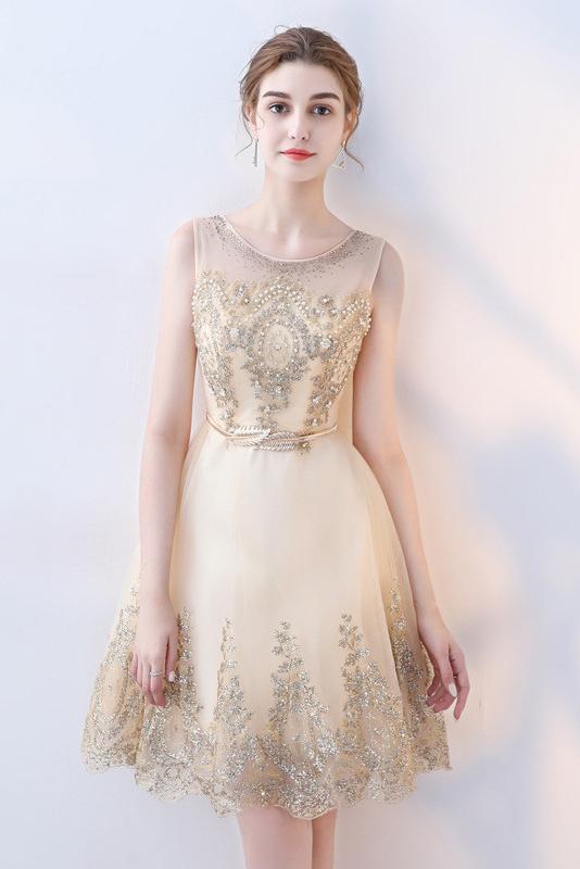 A Line Round Neck Short Lace Appliques Homecoming Dresses PFH0086 Promfast A Line Round Neck Short Lace Appliques Homecoming Dresses PFH0086 Promfast