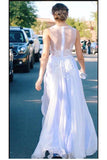 Affordable See Through Appliques Slit Prom Dress For Teen,Graduation Party Dresses PFP0785