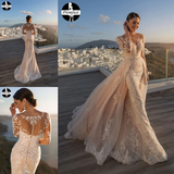 Promfast Cruise 2021 long sleeve Lilian weddingDresses, mermaid wedding dress PFW0474