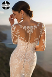Promfast Cruise 2021 long sleeve Lilian weddingDresses, mermaid wedding dress PFW0474