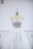 Promfast A-Line Floral Applique Beach Wedding Dresses, wedding gown new PFW0478