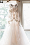 Promfast Gorgeous Mermaid Beading Lace Strapless Sweetheart Wedding Dresses PFW0518
