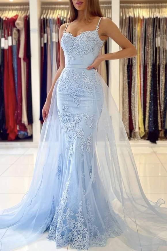 Baby blue evening dress sales