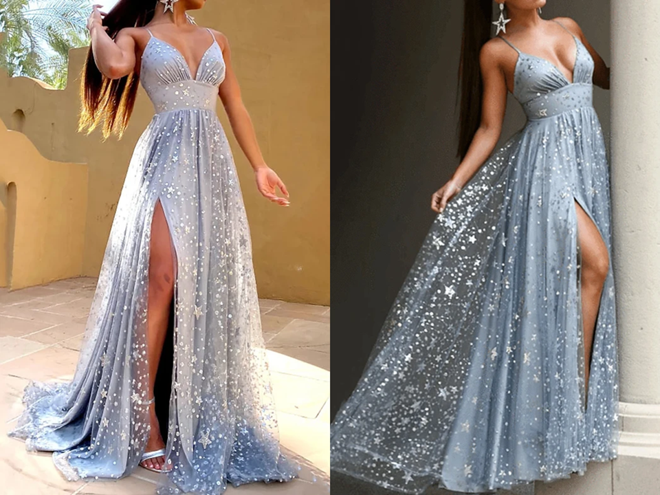 Promfast A Line Glittering Sexy Engagement Prom Dress V Neck Sleeveles Promfast A Line Glittering Sexy Engagement Prom Dress V Neck Sleeveles