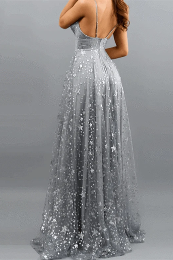 Promfast A Line Glittering Sexy Engagement Prom Dress V Neck Sleeveles Promfast A Line Glittering Sexy Engagement Prom Dress V Neck Sleeveles