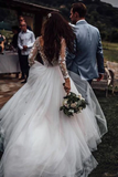Promfast Marvelous Ball Gown Wedding Dresses Appliqued Tulle Bridal Gowns PFW0597