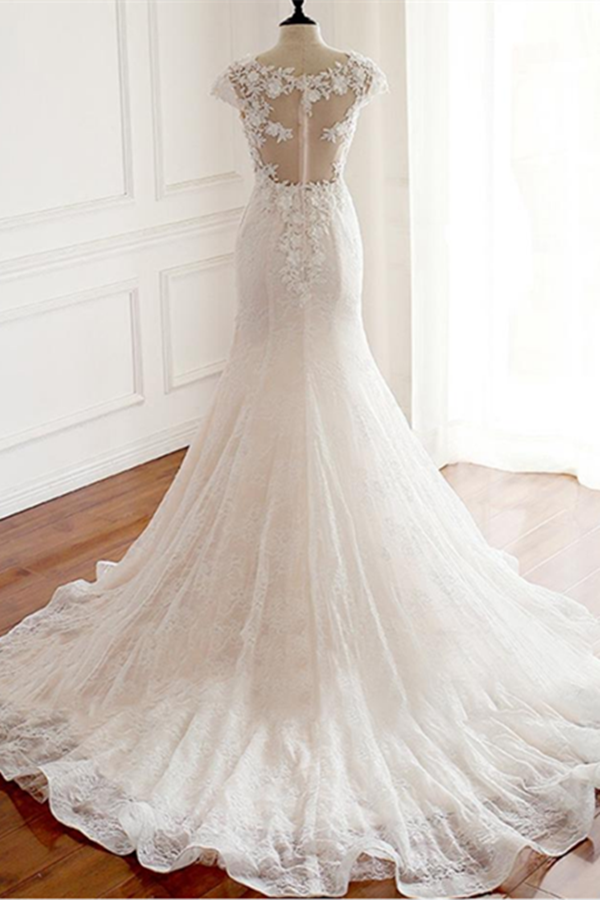 Promfast Chic Trumpet Mermaid Wedding Dresses Long Modest Cheap Weddin Promfast Chic Trumpet Mermaid Wedding Dresses Long Modest Cheap Weddin