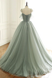 Promfast Ball Gown Spaghetti Straps Long Prom Dress Quinceanera Formal Evening Dress PFP2178