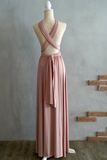 Promfast Simple Elegant Open Back Pink Prom Dresses Bridesmaid Dresses PFP2248