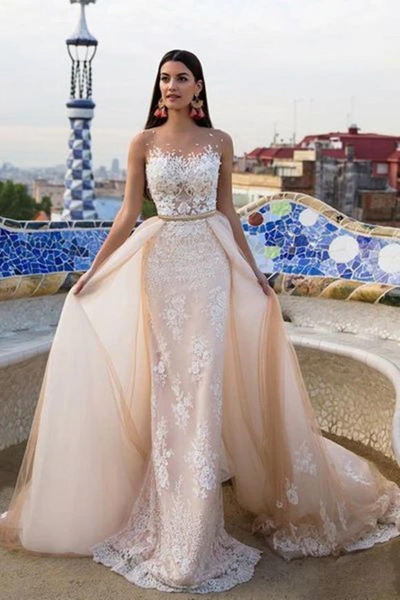 Promfast Lace wedding dresses for Sale, Elegant Newest modest wedding dresses PFW0622