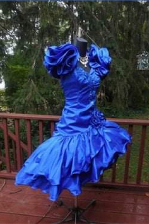 Promfast New Style Blue 1980 Prom Party Dress PFP2265