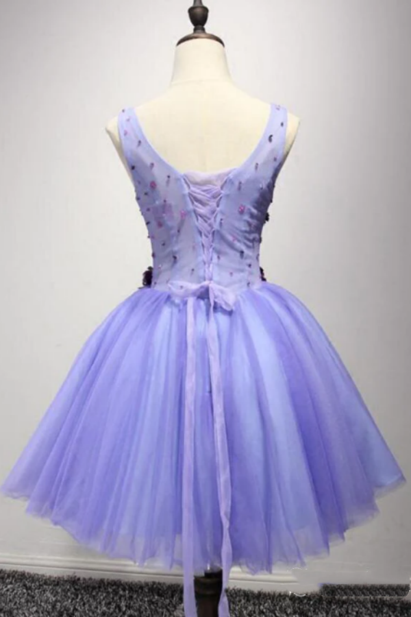 open lace back dress Purple Cotton Poplin Drop Shoulder Sleeves Knee Length Wrap Dress 64