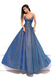 STRAPLESS SWEETHEART ROYAL BLUE BALL GOWN BY PROMFAST PFP1695